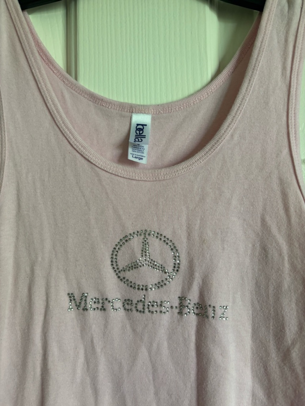 Pink Rhinestone Mercedes-Benz Tank Top - Picture 3 of 5